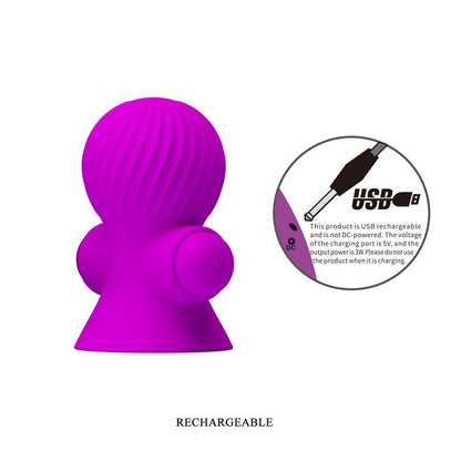 PRETTYLOVE - FUNDA PARA LOS PEZONES CON VIBRACIÓN ROSA