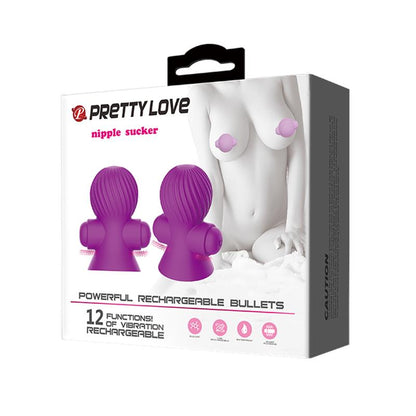 PRETTYLOVE - FUNDA PARA LOS PEZONES CON VIBRACIÓN ROSA