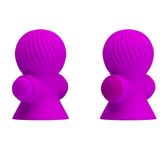 PRETTYLOVE - FUNDA PARA LOS PEZONES CON VIBRACIÓN ROSA