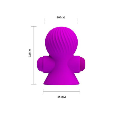 PRETTYLOVE - FUNDA PARA LOS PEZONES CON VIBRACIÓN ROSA