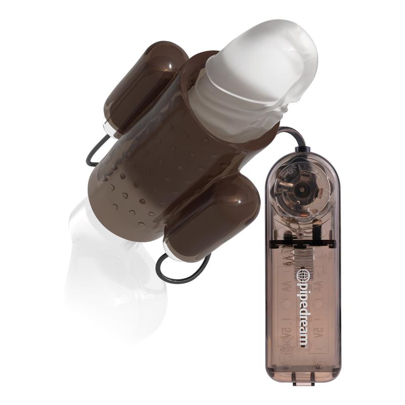 CLASSIX - FUNDA PARA PENE DOBLE VIBRACIÓN AHUMADO