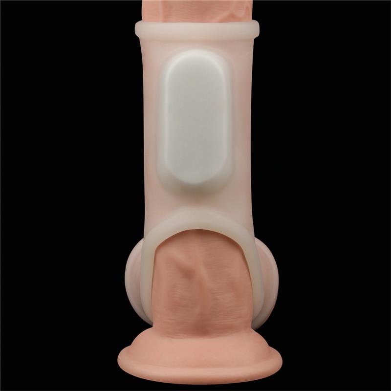 LOVETOY - FUNDA PENE Y TESTÍCULOS CON VIBRACIÓN SILK KNIGHTS