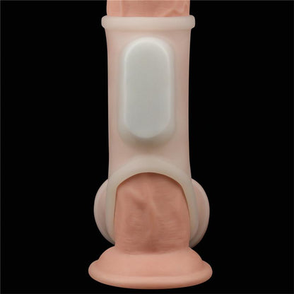 LOVETOY - FUNDA PENE Y TESTÍCULOS CON VIBRACIÓN SILK KNIGHTS