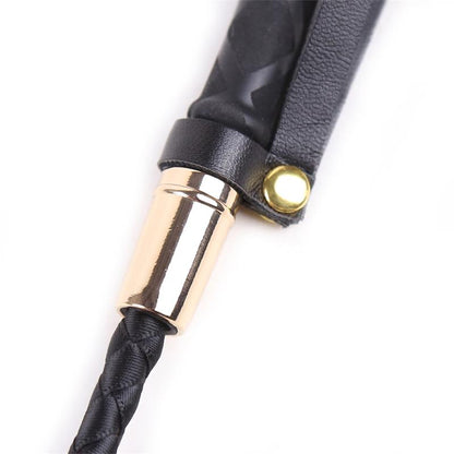 LATETOBED BDSM LINE - FUSTA CLÁSICA NEGRO Y DORADO 30 CM