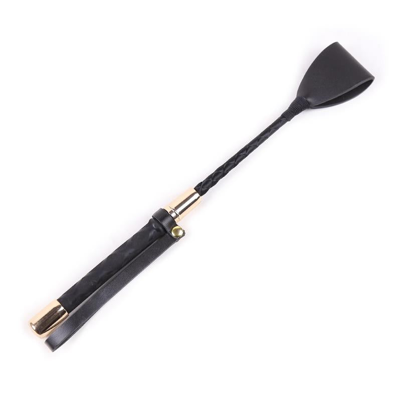 LATETOBED BDSM LINE - FUSTA CLÁSICA NEGRO Y DORADO 30 CM