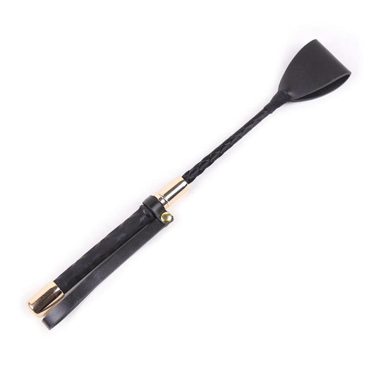 LATETOBED BDSM LINE - FUSTA CLÁSICA NEGRO Y DORADO 30 CM