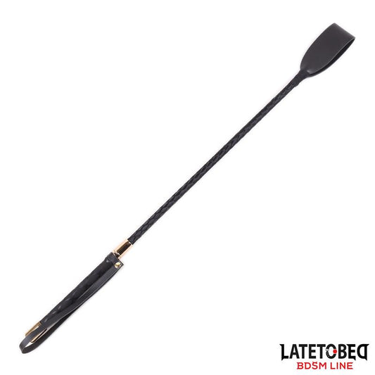 LATETOBED BDSM LINE - FUSTA CLÁSICA NEGRO Y DORADO 55 CM