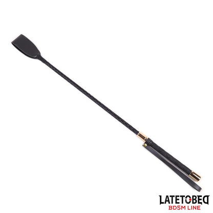LATETOBED BDSM LINE - FUSTA CLÁSICA NEGRO Y DORADO 55 CM