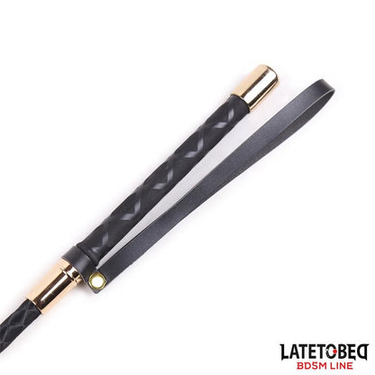 LATETOBED BDSM LINE - FUSTA CLÁSICA NEGRO Y DORADO 55 CM