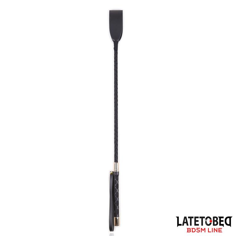LATETOBED BDSM LINE - FUSTA CLÁSICA NEGRO Y DORADO 55 CM
