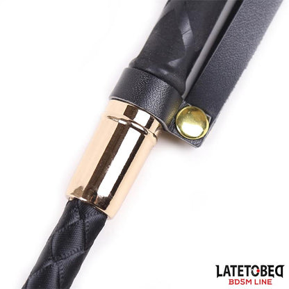LATETOBED BDSM LINE - FUSTA CLÁSICA NEGRO Y DORADO 55 CM