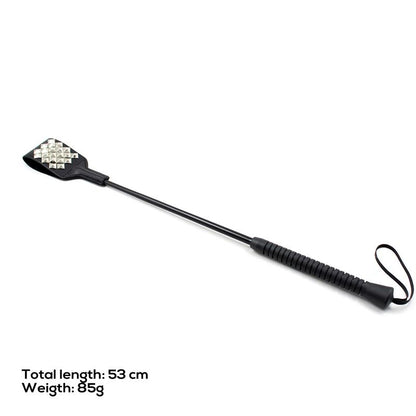 LATETOBED BDSM LINE - FUSTA CUADRADA CON TACHUELAS PLATEADAS 53 CM