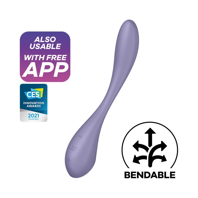 SATISFYER - G-SPOT FLEX 5+ MULTI VIBRADOR COM APP SATISFYER CONNECT LILÁS