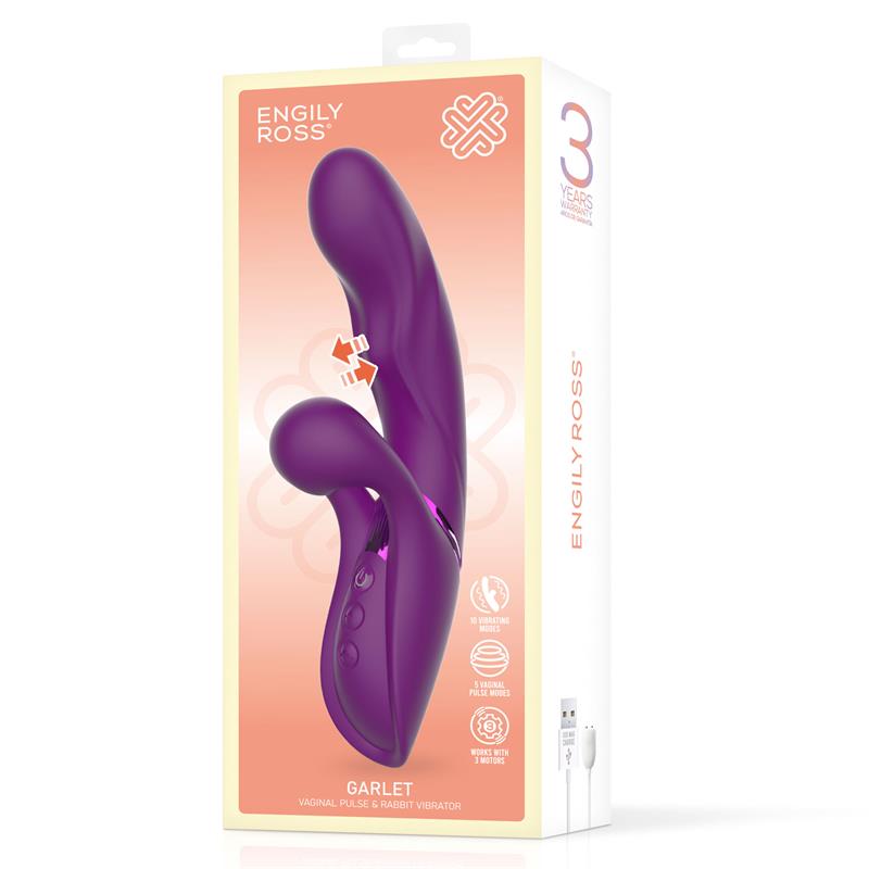 ENGILY ROSS - GARLET VIBRADOR CON BOLA DE PULSACIÓN 3 MOTORES