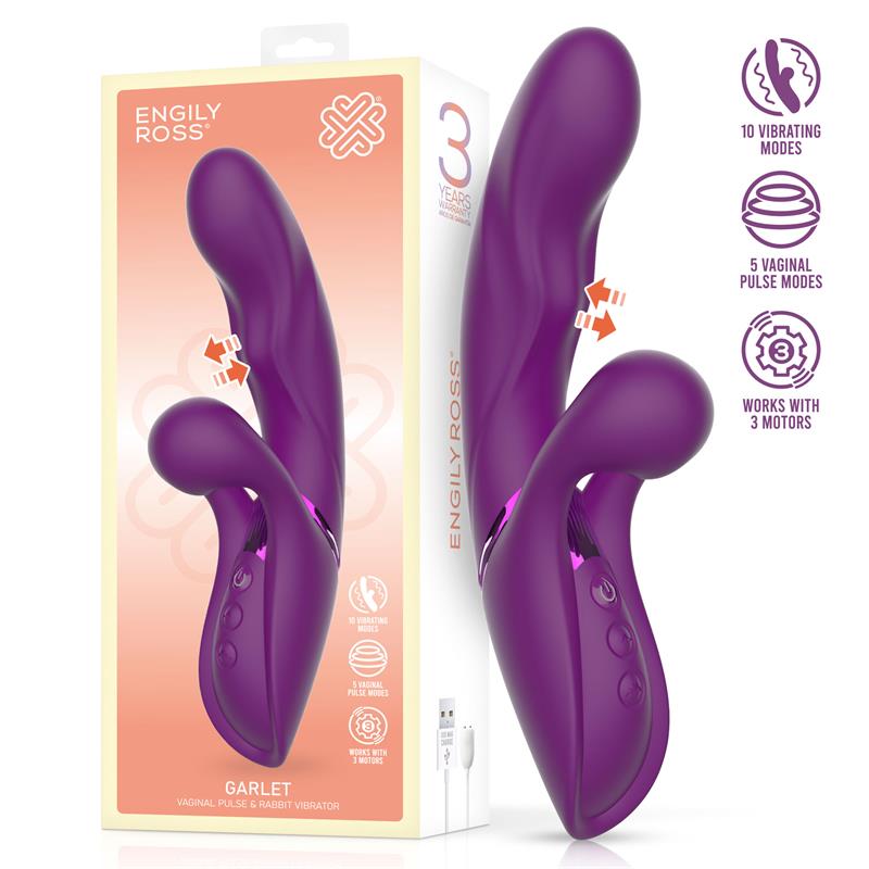 ENGILY ROSS - GARLET VIBRADOR CON BOLA DE PULSACIÓN 3 MOTORES