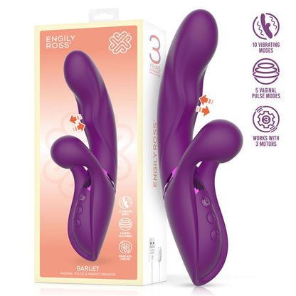 ENGILY ROSS - GARLET VIBRADOR CON BOLA DE PULSACIÓN 3 MOTORES