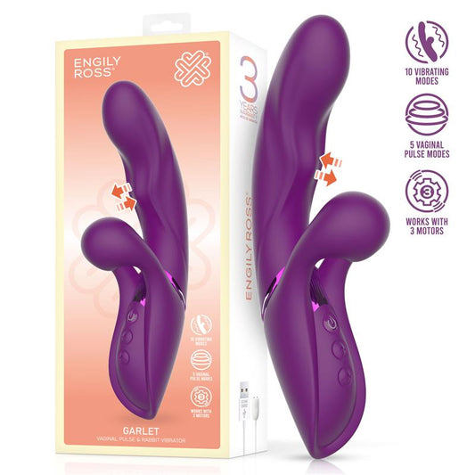 ENGILY ROSS - GARLET VIBRADOR CON BOLA DE PULSACIÓN 3 MOTORES
