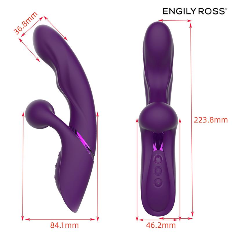 ENGILY ROSS - GARLET VIBRADOR CON BOLA DE PULSACIÓN 3 MOTORES