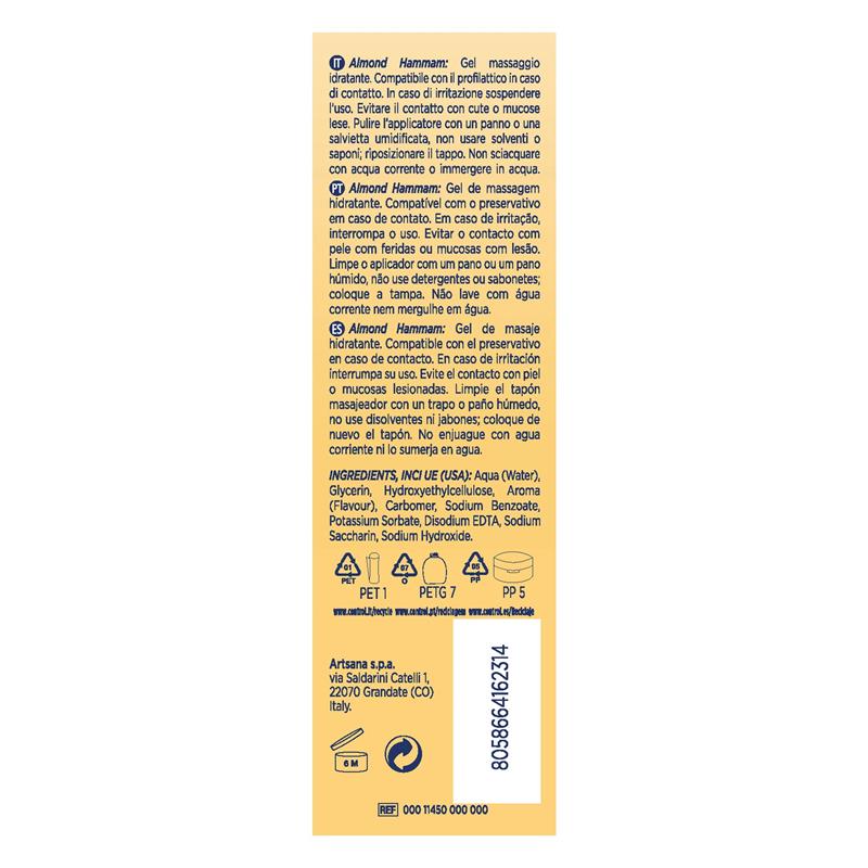 CONTROL - GEL DE MASAJE ALMOND HAMMAM 200 ML