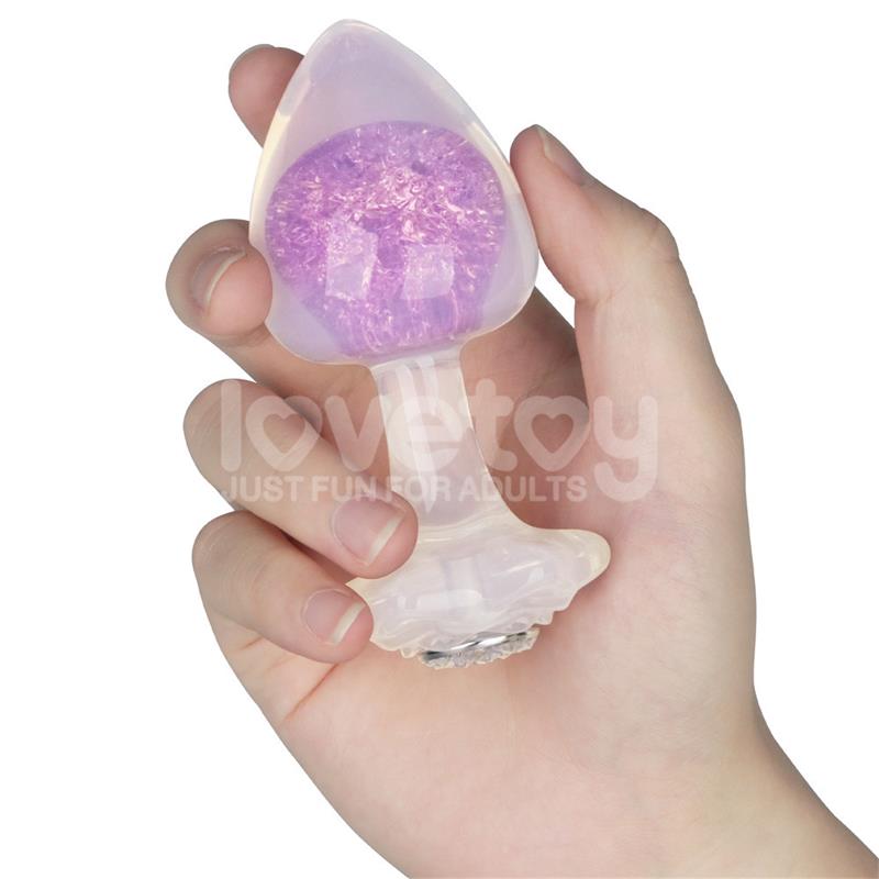 LOVETOY - GEMORIA PLUG ANAL DE SILICONA CON ESFERA DE CRISTAL