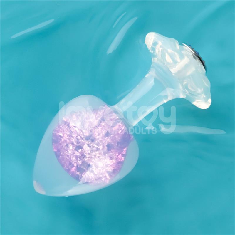LOVETOY - GEMORIA PLUG ANAL DE SILICONA CON ESFERA DE CRISTAL