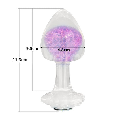 LOVETOY - GEMORIA PLUG ANAL DE SILICONA CON ESFERA DE CRISTAL