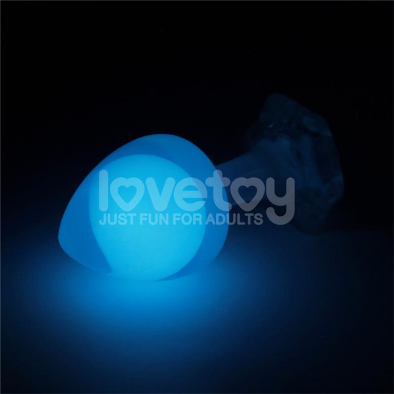 LOVETOY - GEMORIA PLUG ANAL SILICONA BOLA INTERNA ACERO BRILLA EN LA OSCURIDAD