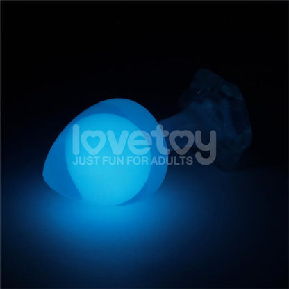 LOVETOY - GEMORIA PLUG ANAL SILICONA BOLA INTERNA ACERO BRILLA EN LA OSCURIDAD