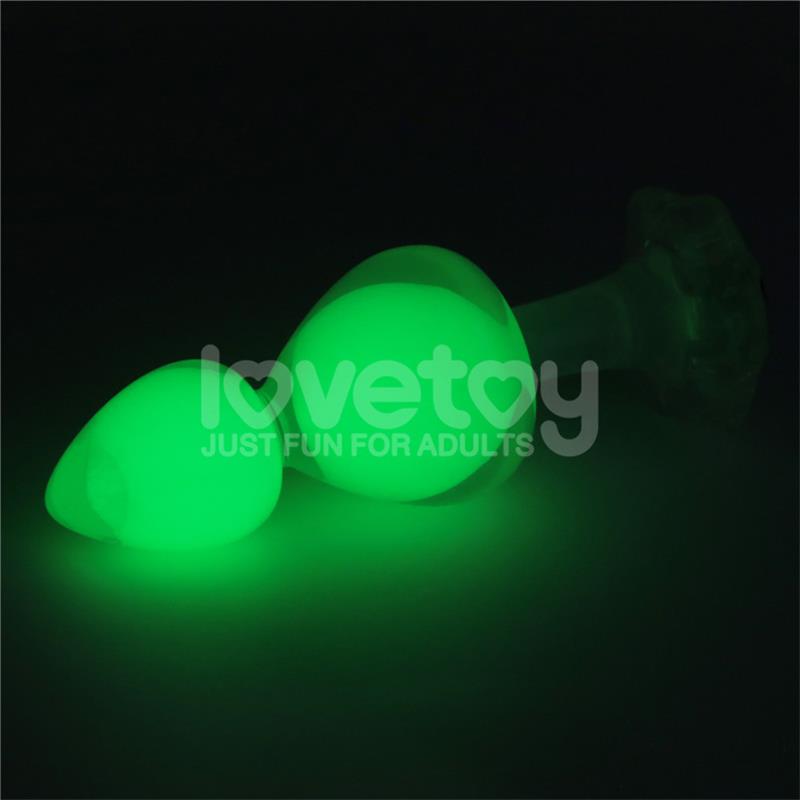LOVETOY - GEMORIA PLUG ANAL SILICONA BOLA INTERNA ACERO BRILLA EN LA OSCURIDAD