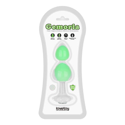 LOVETOY - GEMORIA PLUG ANAL SILICONA BOLA INTERNA ACERO BRILLA EN LA OSCURIDAD
