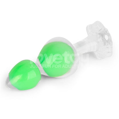 LOVETOY - GEMORIA PLUG ANAL SILICONA BOLA INTERNA ACERO BRILLA EN LA OSCURIDAD