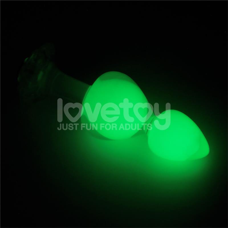 LOVETOY - GEMORIA PLUG ANAL SILICONA BOLA INTERNA ACERO BRILLA EN LA OSCURIDAD