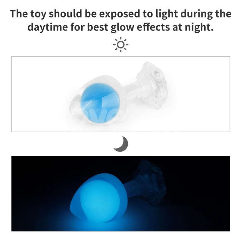 LOVETOY - GEMORIA PLUG ANAL SILICONA BOLA INTERNA ACERO BRILLA EN LA OSCURIDAD