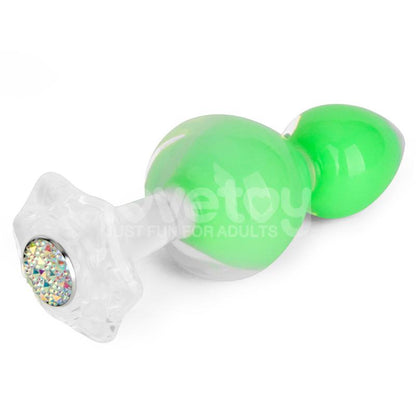 LOVETOY - GEMORIA PLUG ANAL SILICONA BOLA INTERNA ACERO BRILLA EN LA OSCURIDAD