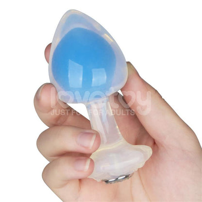 LOVETOY - GEMORIA PLUG ANAL SILICONA BOLA INTERNA ACERO BRILLA EN LA OSCURIDAD