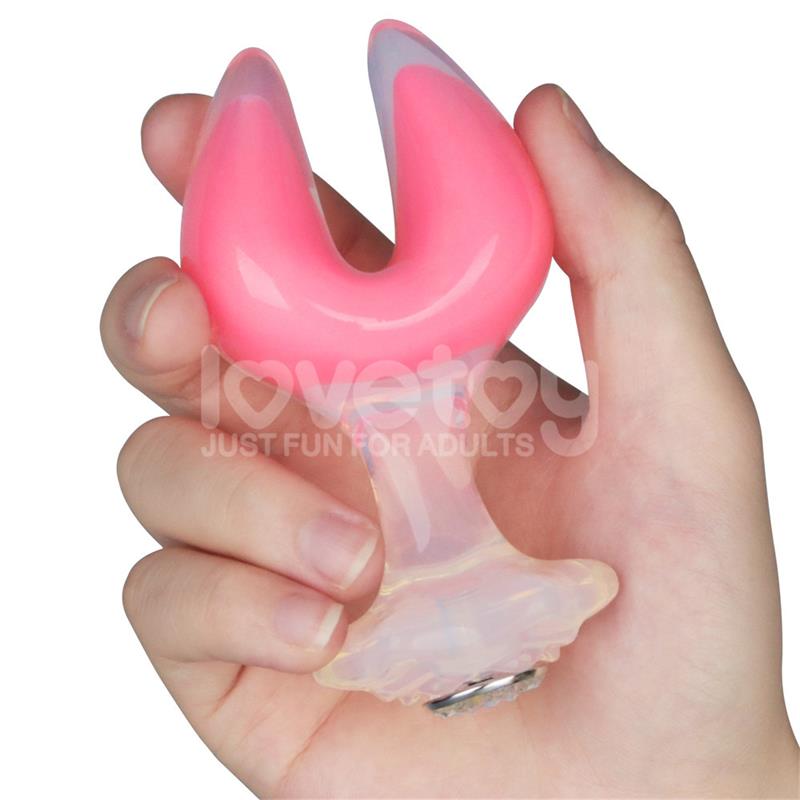 LOVETOY - GEMORIA PLUG ANAL SILICONA DOBLE PUNTA BRILLA EN LA OSCURIDAD