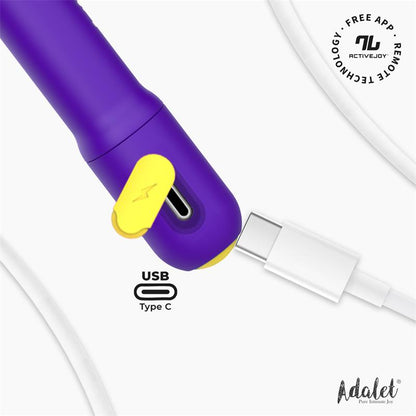 ADALET - GENTLY ESTIMULADOR PUNTO G CON APP PURPURA