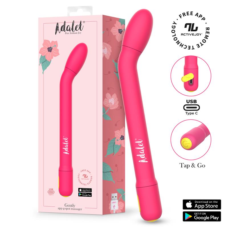 ADALET - GENTLY ESTIMULADOR PUNTO G CON APP ROSA