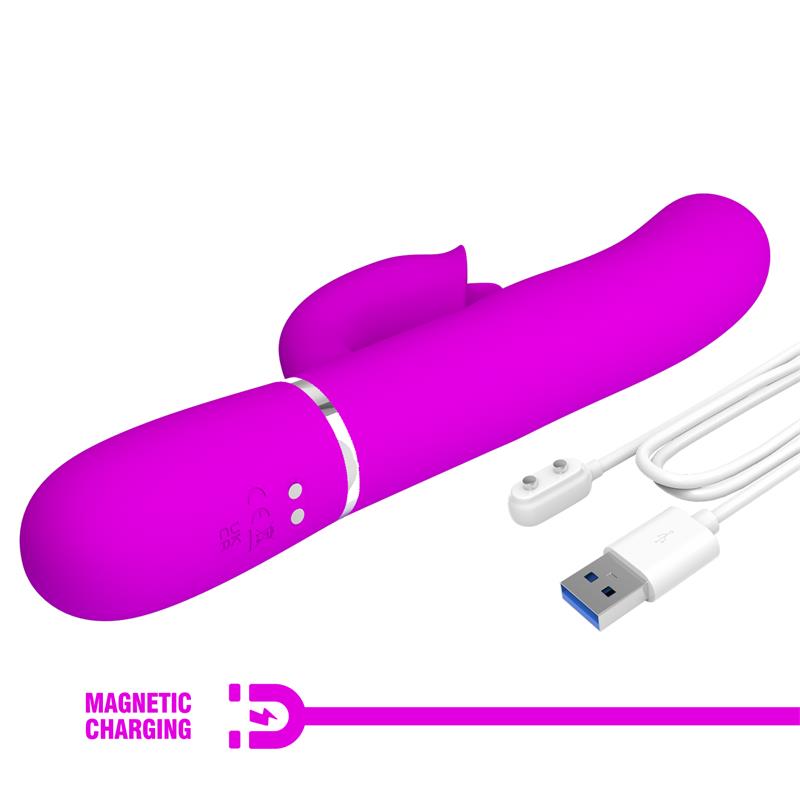 PRETTYLOVE - GIGI VIBRADOR CON LICKING Y THUMPING FUCSIA