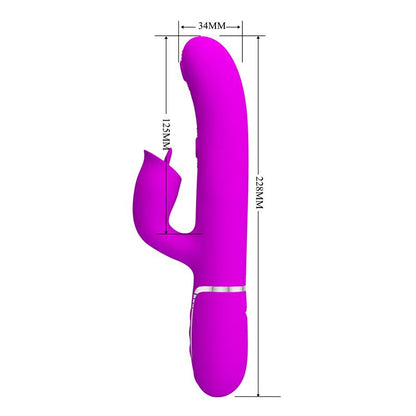 PRETTYLOVE - GIGI VIBRADOR CON LICKING Y THUMPING FUCSIA