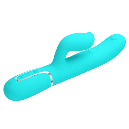PRETTYLOVE - GIGI VIBRADOR CON LICKING Y THUMPING TURQUESA
