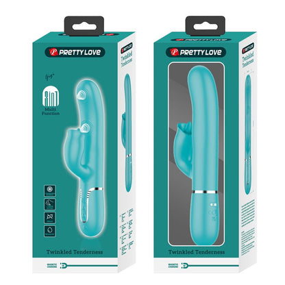 PRETTYLOVE - GIGI VIBRADOR CON LICKING Y THUMPING TURQUESA