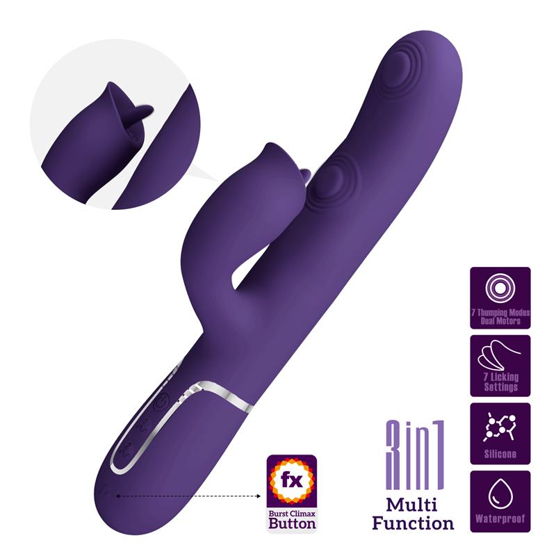 PRETTYLOVE - GIGI VIBRADOR CON LICKING Y THUMPING