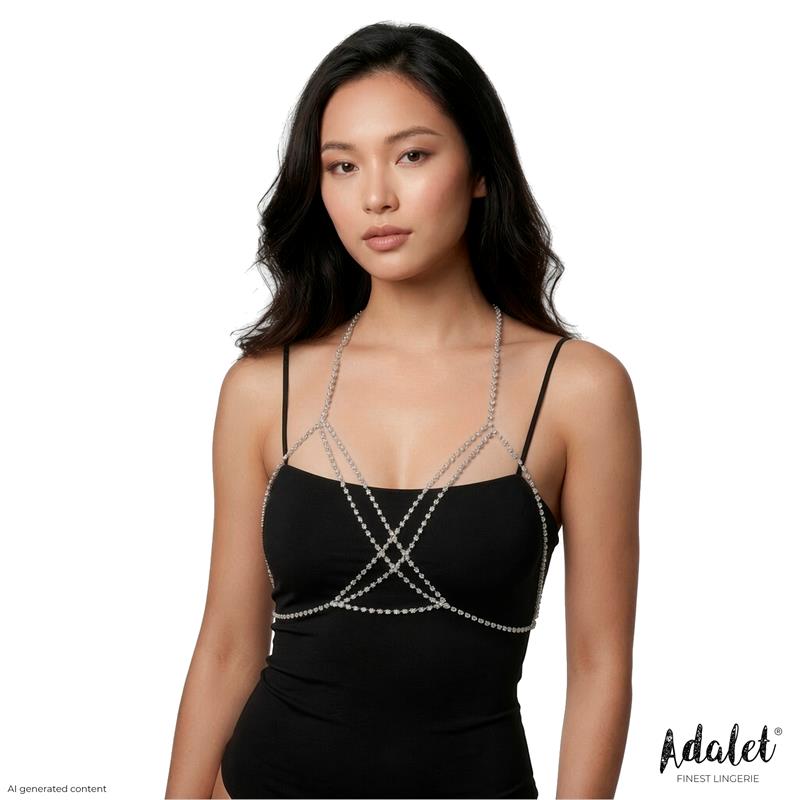 ADALET LINGERIE - GINEVRA SUJETADOR PLATEADO TALLA ÚNICA