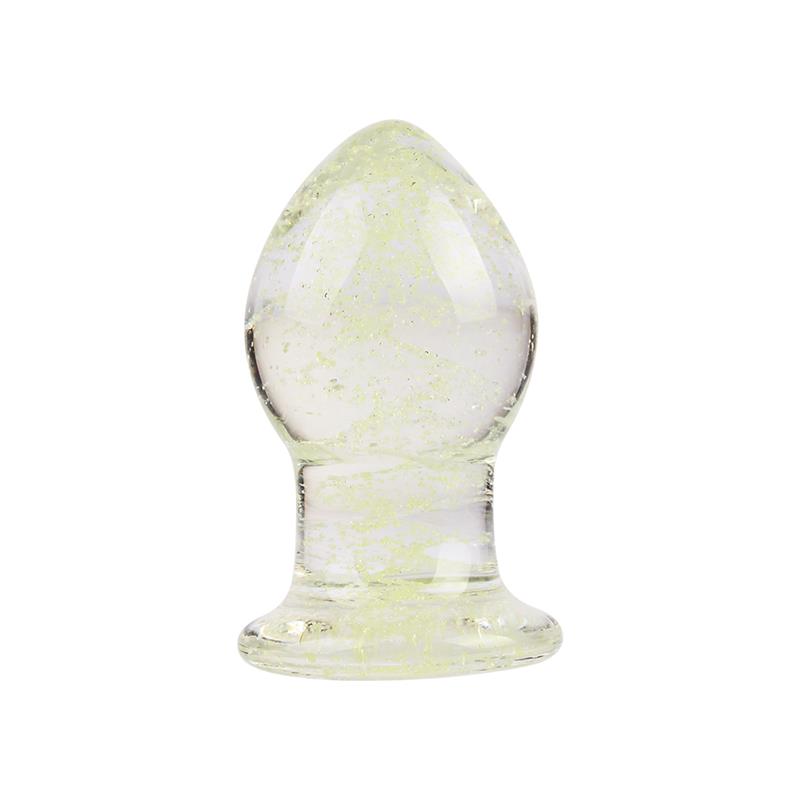 CHISA - GLOWS KINKY PLUG ANAL DE CRISTAL BRILLA EN LA OSCURIDAD 2.5