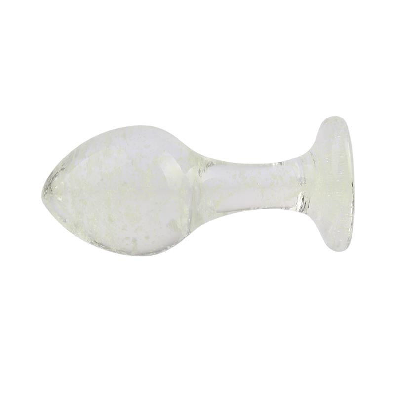 CHISA - GLOWS KINKY PLUG ANAL DE CRISTAL BRILLA EN LA OSCURIDAD 3.8