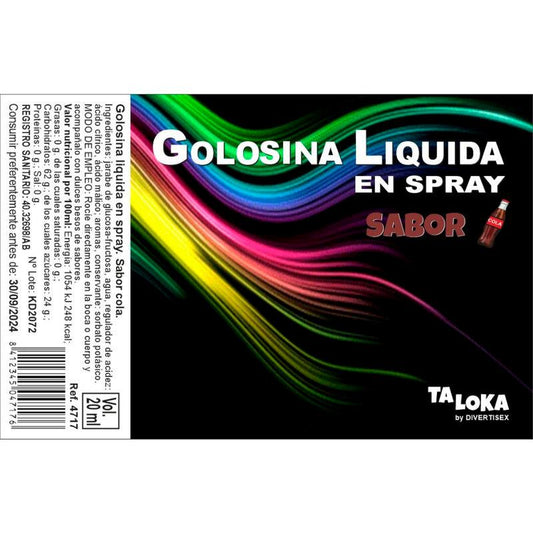 TALOKA - GOLOSINA LÍQUIDA EN SPRAY SABOR COLA 20 ML