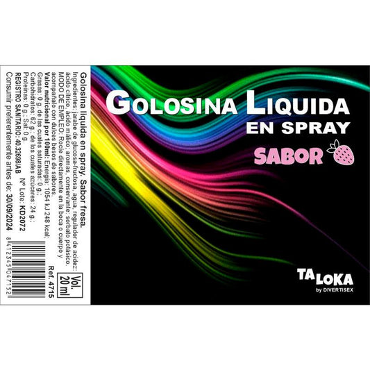 TALOKA - GOLOSINA LÍQUIDA EN SPRAY SABOR FRESA 20 ML