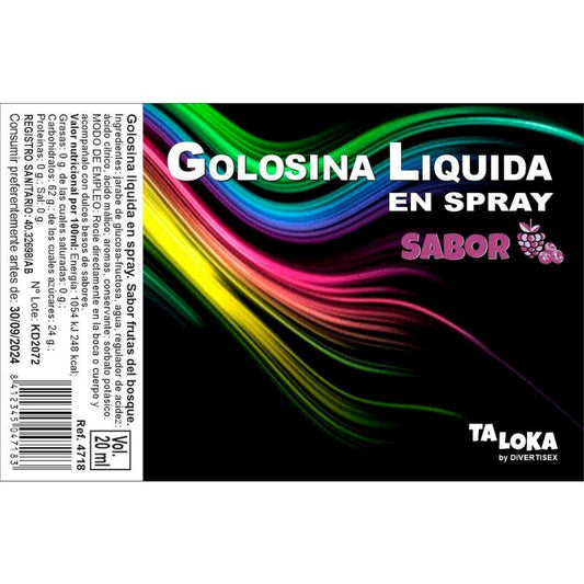 TALOKA - GOLOSINA LÍQUIDA EN SPRAY SABOR FRUTAS DEL BOSQUE 20 ML