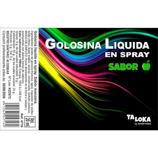 TALOKA - GOLOSINA LÍQUIDA EN SPRAY SABOR MANZANA 20 ML